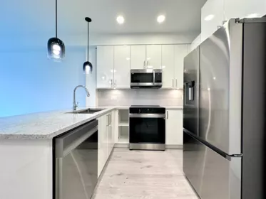 Kitchen Island Photo of 408 5504 Brydon Crescent, Langley, BC