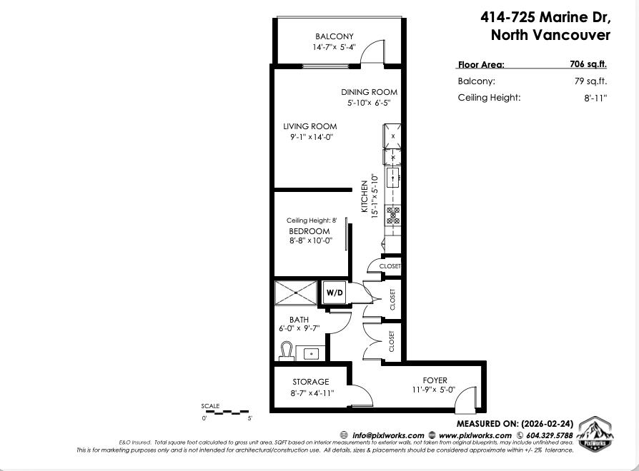Walk-In Closet Photo of 414 725 Marine Drive, North Vancouver, BC