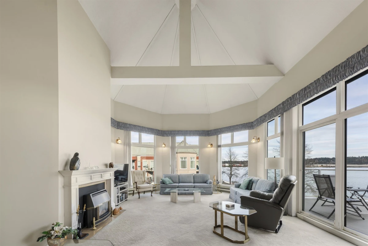 Living Room Photo of 407 1230 Quayside Drive, New Westminster, BC