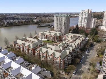 Aerial View of 407 1230 Quayside Drive, New Westminster, BC