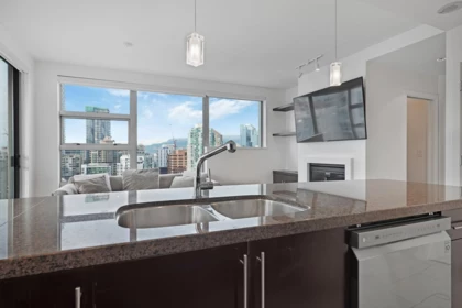 Kitchen Island Photo of 2404 1225 Richards Street, Vancouver, BC