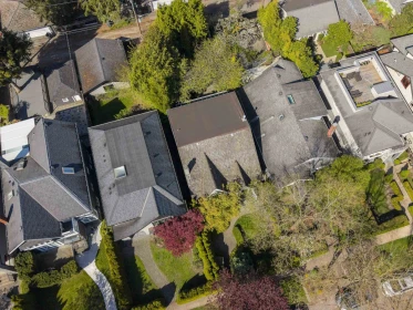 Aerial View of 4549 W 12th Avenue, Vancouver, BC