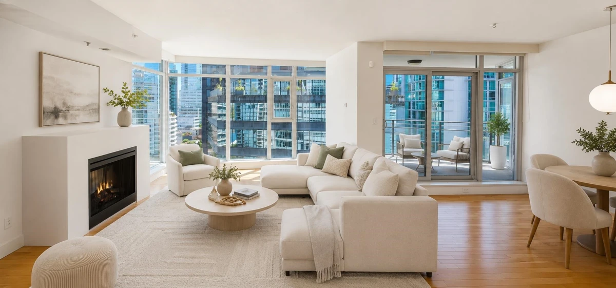 Living Room Photo of 1904 1205 W Hastings Street, Vancouver, BC