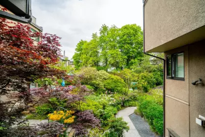 Aerial View of 697 Moberly Road, Vancouver, BC