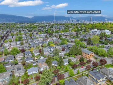 Aerial View of 2245 W 22nd Avenue, Vancouver, BC