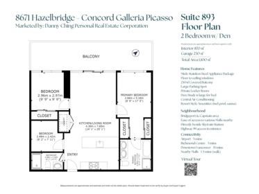 893 8671 Hazelbridge Way, Richmond, BC, Richmond — Apartment/Condo for sale
