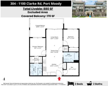 Aerial View of 304 1100 Clarke Road, Port Moody, BC
