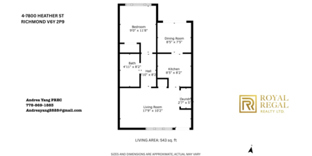 Primary Bedroom Photo of 4 7800 Heather Street, Richmond, BC