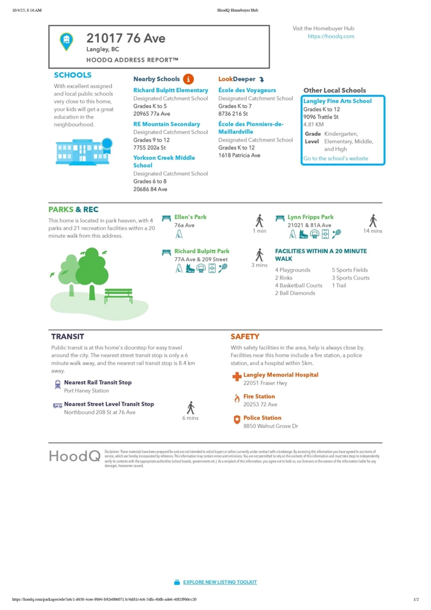 Playground / Recreational Area Near 2 21017 76 Avenue, Langley, BC