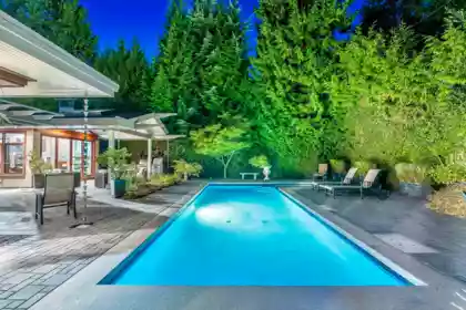 Aerial View of 389 Moyne Drive, West Vancouver, BC