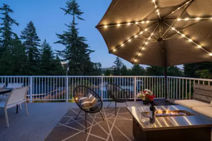 Aerial View of 1231 Cloverley Street, North Vancouver, BC