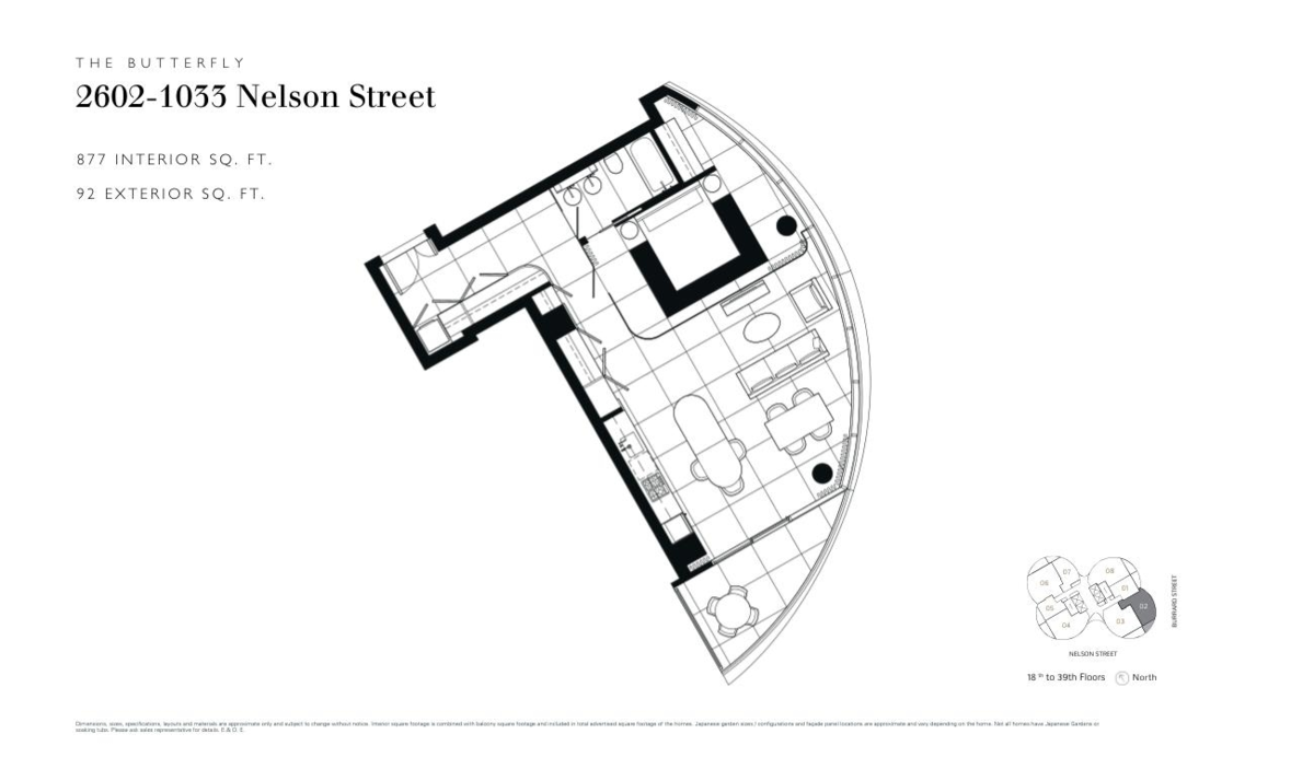 Primary Bedroom Photo of 2602 1033 Nelson Street, Vancouver, BC