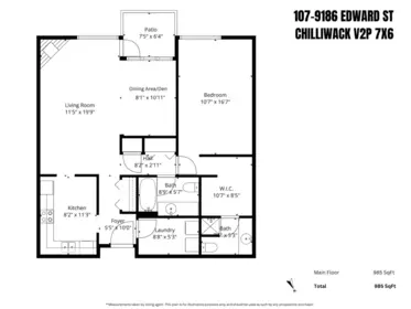 Kitchen Island Photo of 107 9186 Edward Street, Chilliwack, BC