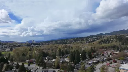 Aerial View of 1136 Lansdowne Drive, Coquitlam, BC