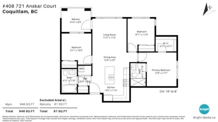 Aerial View of 408 721 Anskar Court, Coquitlam, BC