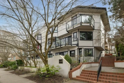Aerial View of 1286 W 7th Avenue, Vancouver, BC