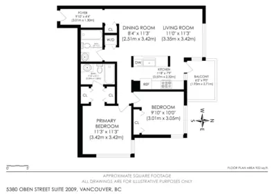 Aerial View of 2009 5380 Oben Street, Vancouver, BC