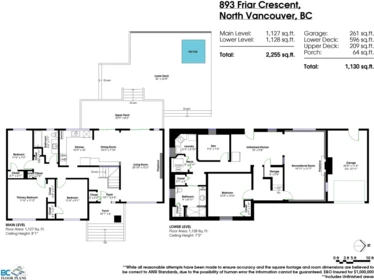 Aerial View of 893 Friar Crescent, North Vancouver, BC