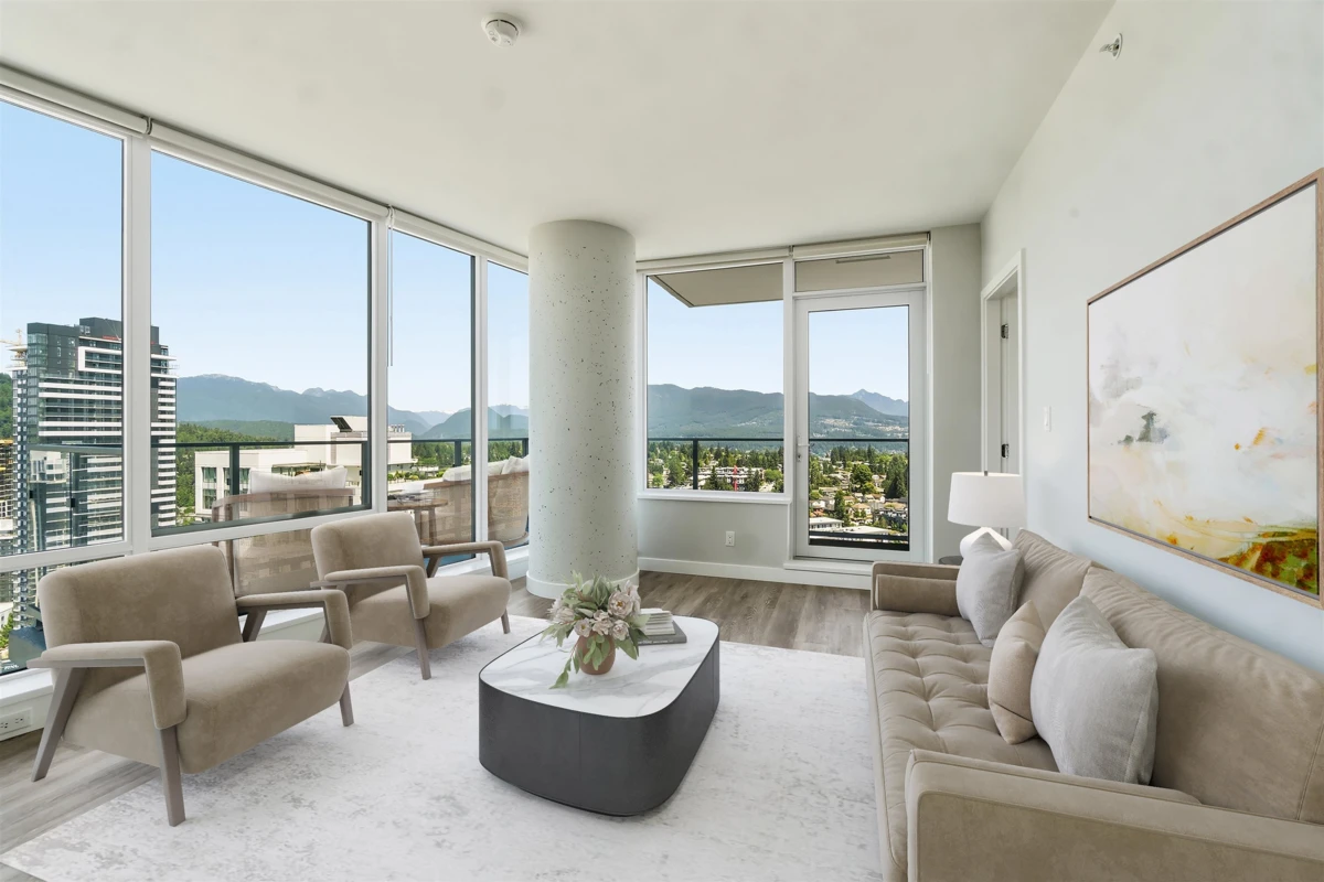 Living Room Photo of 3006 567 Emerson Street, Coquitlam, BC