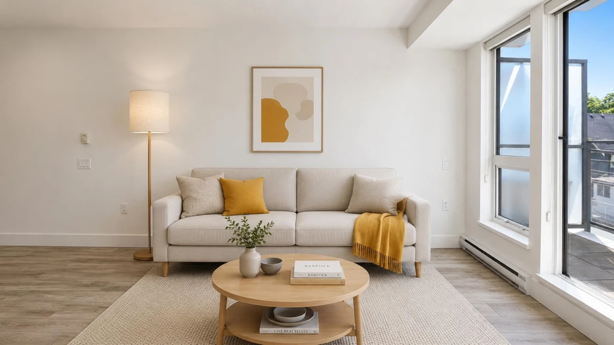 Living Room Photo of 308 630 E Broadway, Vancouver, BC