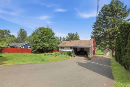 Aerial View of 5825 Jinkerson Road, Chilliwack, BC