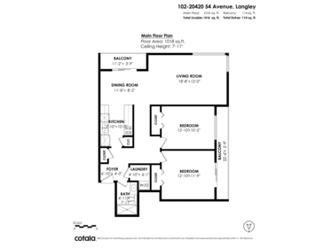 102 20420 54 Avenue, Langley, BC, Langley — Apartment/Condo for sale