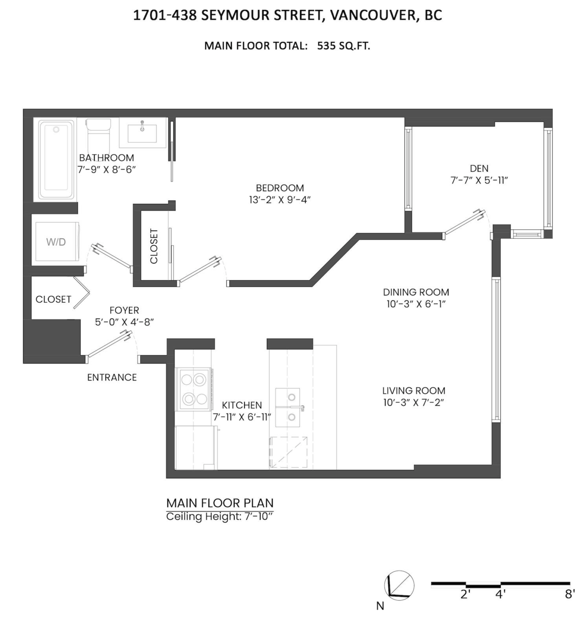 Outdoor Deck Photo of 1701 438 Seymour Street, Vancouver, BC