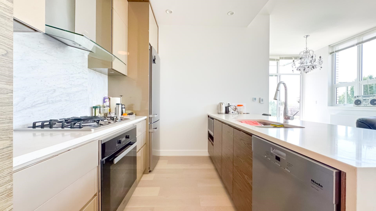 Kitchen Island Photo of 308 6733 Cambie Street, Vancouver, BC