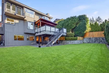 Aerial View of 2023 Hill Drive, North Vancouver, BC