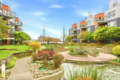 Aerial View of 108 1150 Quayside Drive, New Westminster, BC