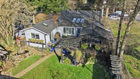 Aerial View of 7217 Mary Avenue, Burnaby, BC