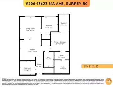 Outdoor Deck Photo of 206 13623 81a Avenue, Surrey, BC