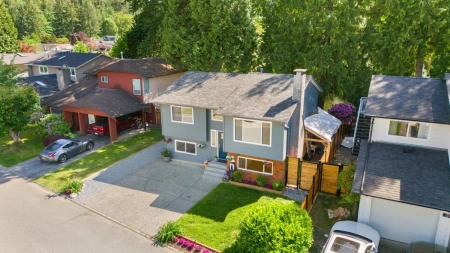 Aerial View of 1231 River Drive, Coquitlam, BC