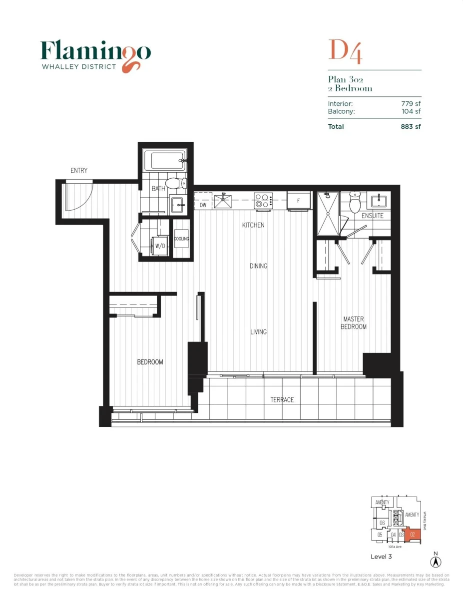 Exterior Rear Photo of 302 13675 107a Avenue, Surrey, BC