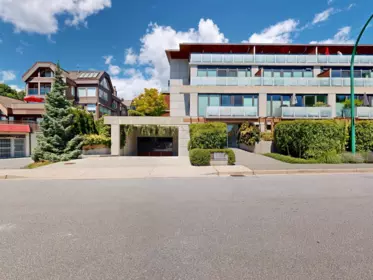 Aerial View of 402 650 Evergreen Place, North Vancouver, BC