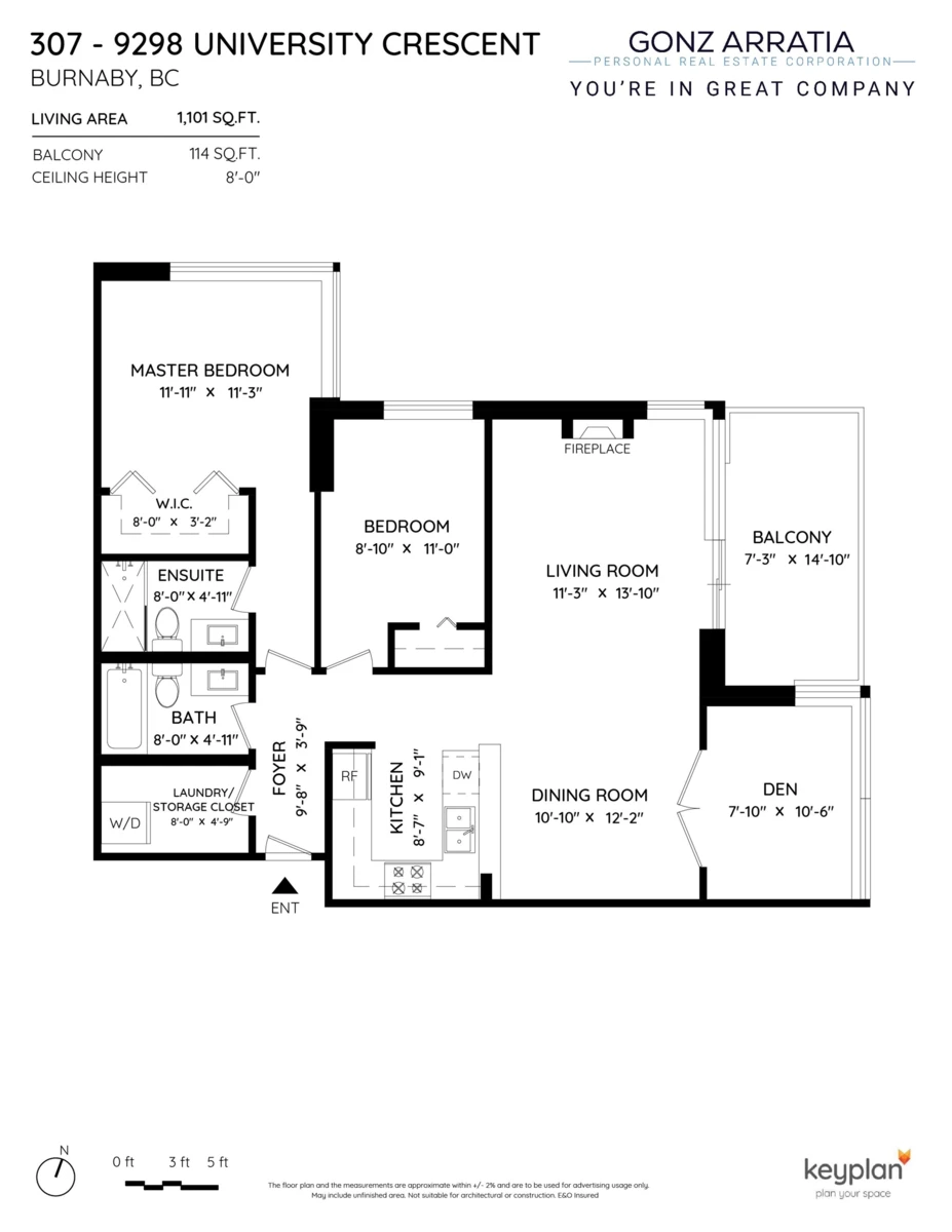 Exterior Rear Photo of 307 9298 University Crescent, Burnaby, BC