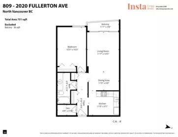 Office / Den Photo of 809 2020 Fullerton Avenue, North Vancouver, BC
