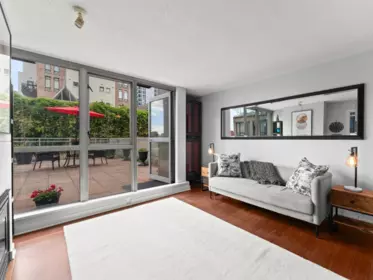 Living Room Photo of 401 1238 Richards Street, Vancouver, BC
