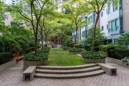 Backyard Photo of 1903 1238 Melville Street, Vancouver, BC