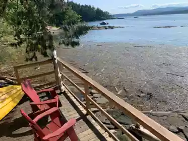 Aerial View of 232&234 Spinnaker Drive, Mayne Island, BC