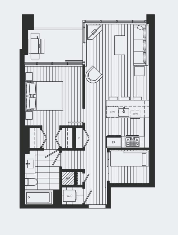 Powder Room Photo of 1006 2288 Alpha Avenue, Burnaby, BC