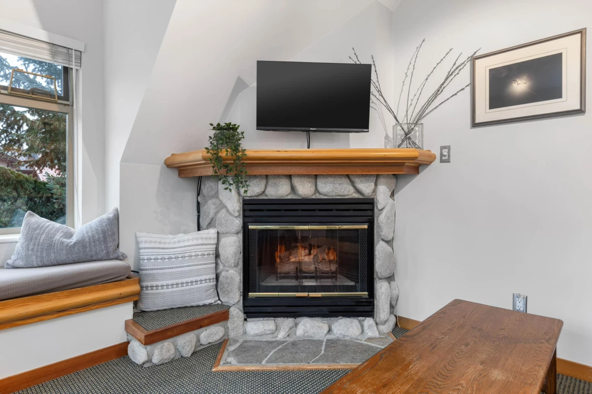 Living Room Photo of 217 2050 Lake Placid Road, Whistler, BC