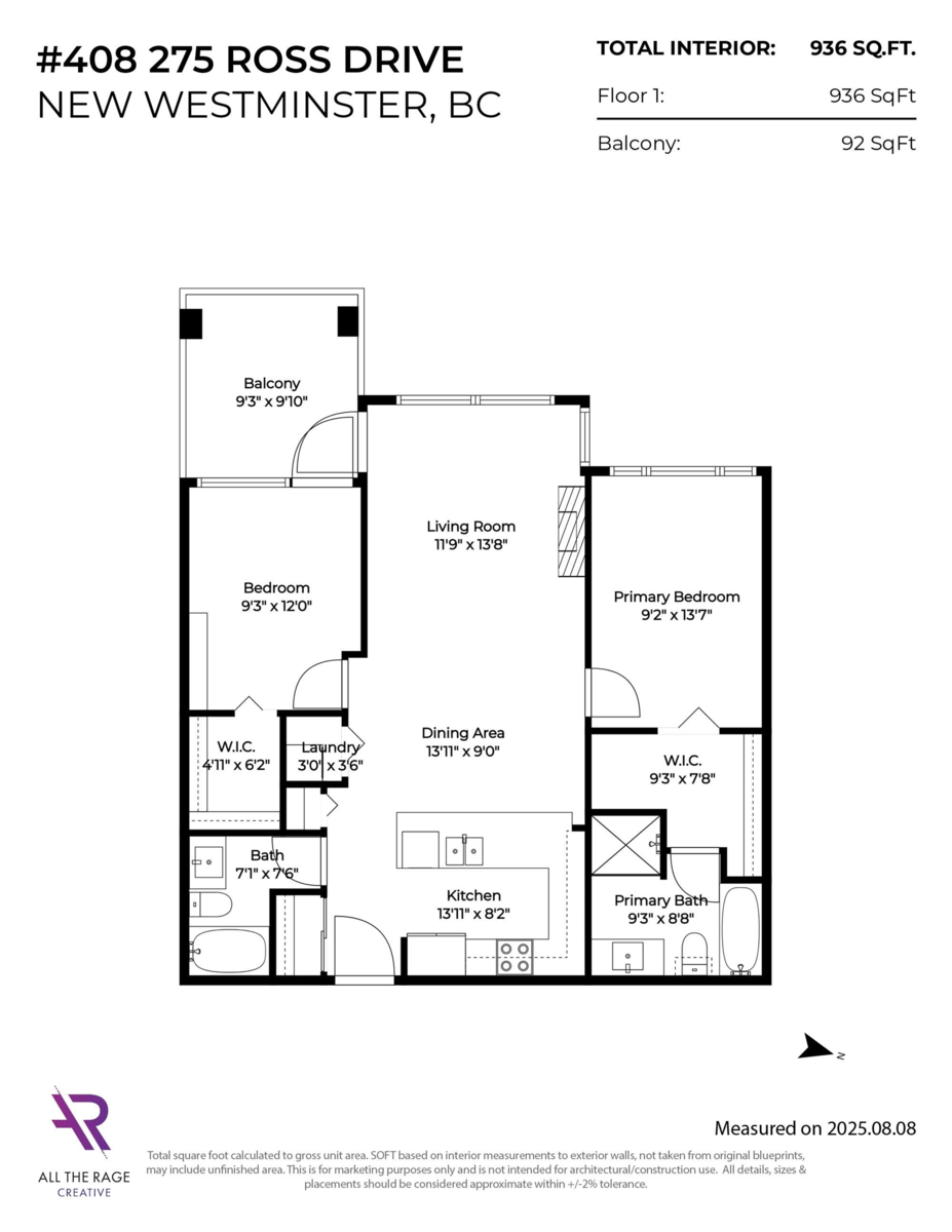Aerial View of 408 275 Ross Drive, New Westminster, BC
