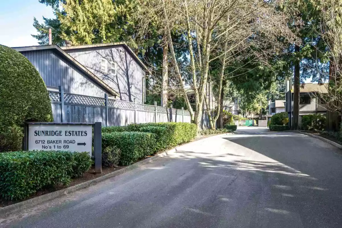 Aerial View of 9 6712 Baker Road, Delta, BC