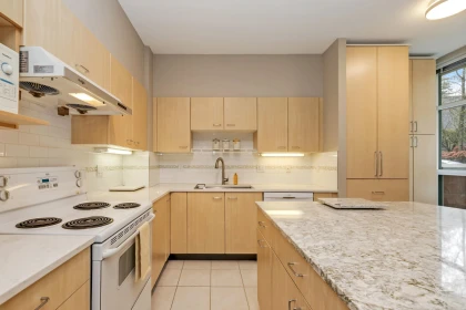 Kitchen Island Photo of 103 1148 Heffley Crescent, Coquitlam, BC