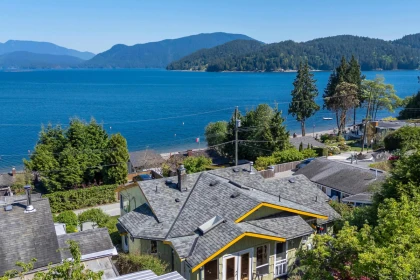 Aerial View of 1077 Point Road, Gibsons, BC