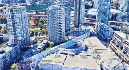 Aerial View of 703 63 Keefer Place, Vancouver, BC