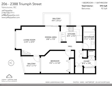 Outdoor Deck Photo of 206 2388 Triumph Street, Vancouver, BC