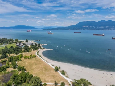 Aerial View of 3877 W Broadway, Vancouver, BC