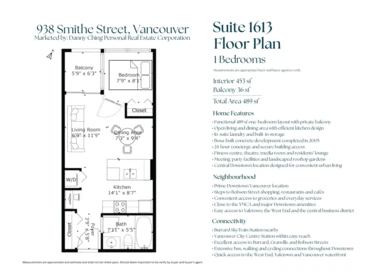 1613 938 Smithe Street, Vancouver, BC, Vancouver — Apartment/Condo for sale